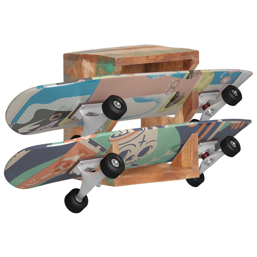 Wandskateboardhouder 25x20x30 cm massief gerecycled hout is nu te koop bij PeponiXL, paradijselijk wonen!