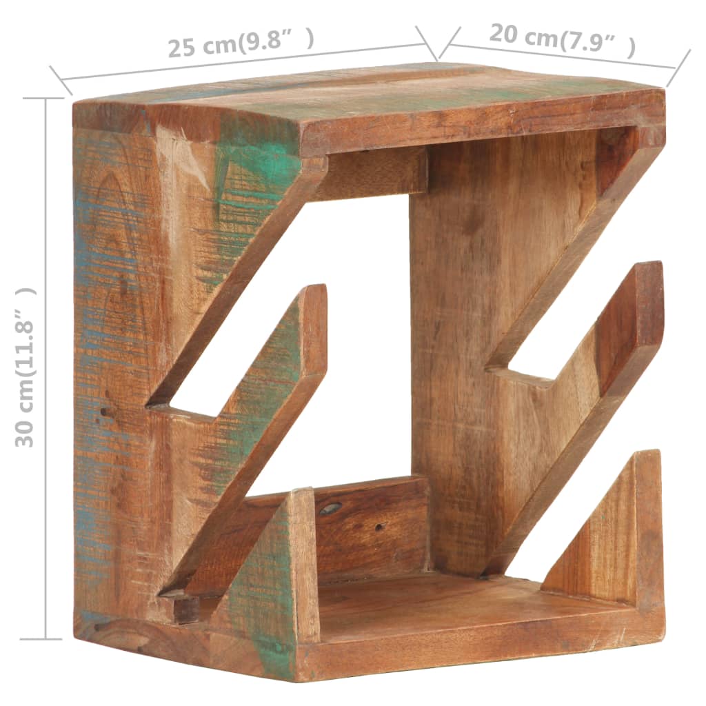 Wandskateboardhouder 25x20x30 cm massief gerecycled hout is nu te koop bij PeponiXL, paradijselijk wonen!