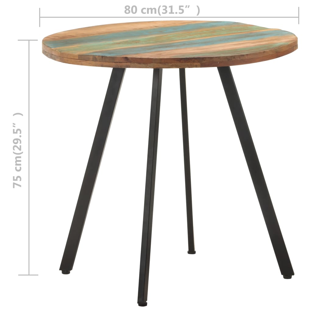 Eettafel 80 cm massief gerecycled hout is nu te koop bij PeponiXL, paradijselijk wonen!