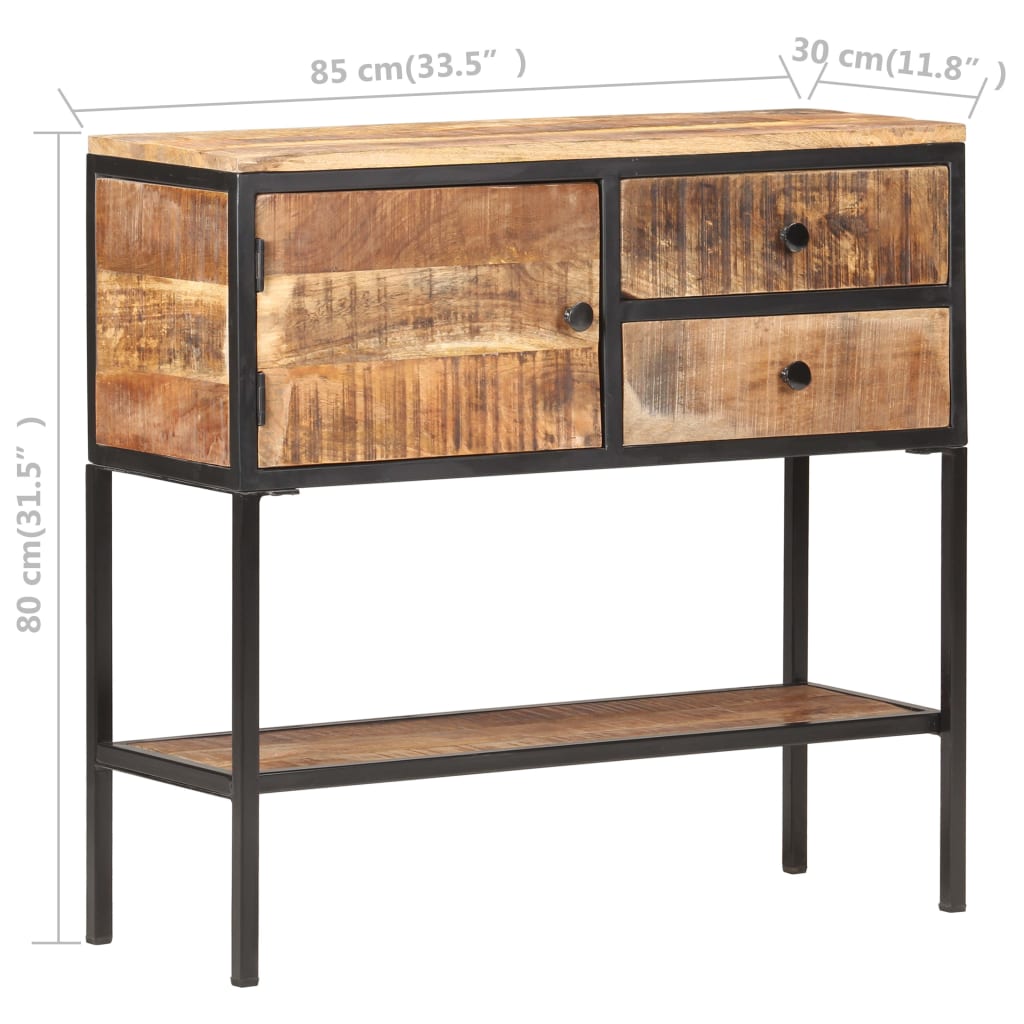 Dressoir 85x30x80 cm ruw mangohout is nu te koop bij PeponiXL, paradijselijk wonen!