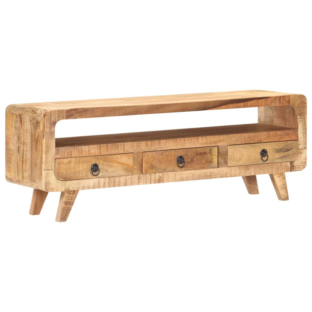 Tv-meubel 117x30x41 cm massief ruw mangohout is nu te koop bij PeponiXL, paradijselijk wonen!
