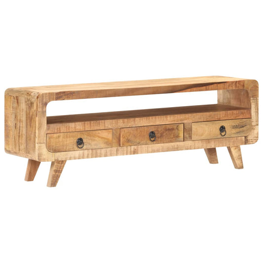 Tv-meubel 117x30x41 cm massief ruw mangohout is nu te koop bij PeponiXL, paradijselijk wonen!