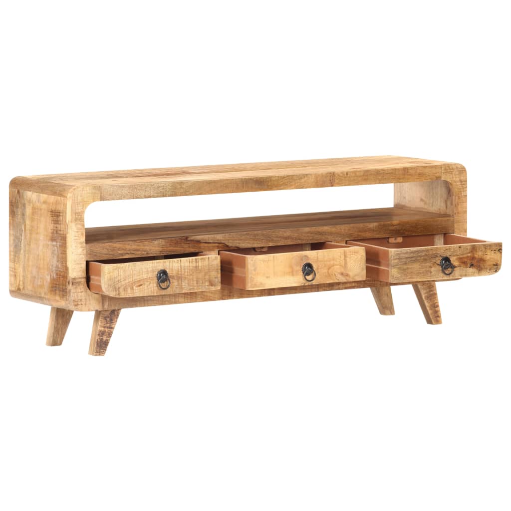 Tv-meubel 117x30x41 cm massief ruw mangohout is nu te koop bij PeponiXL, paradijselijk wonen!