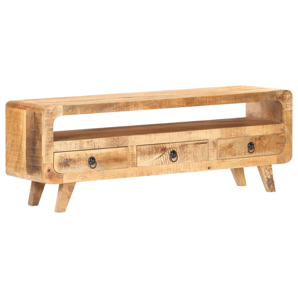 Tv-meubel 117x30x41 cm massief ruw mangohout is nu te koop bij PeponiXL, paradijselijk wonen!