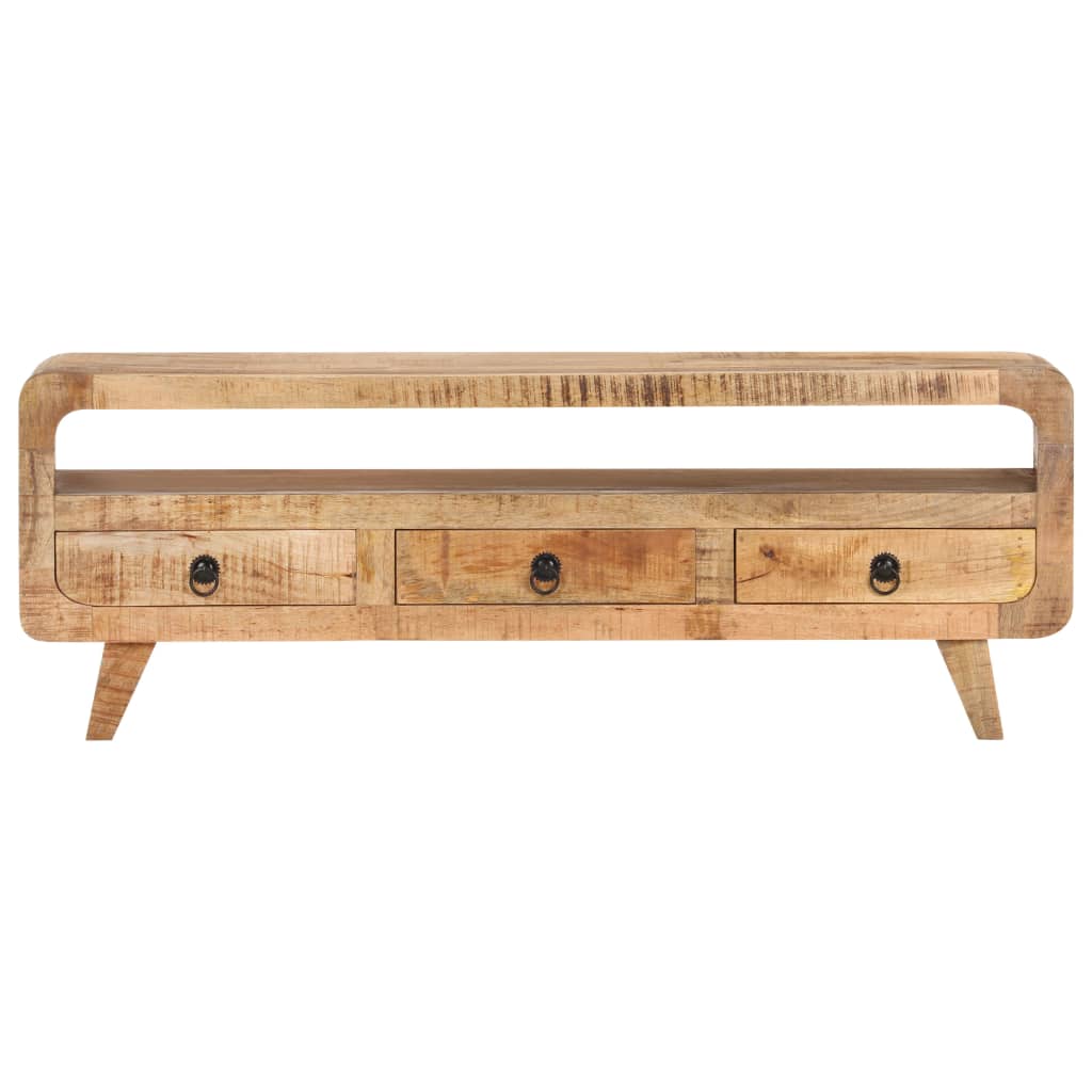 Tv-meubel 117x30x41 cm massief ruw mangohout is nu te koop bij PeponiXL, paradijselijk wonen!