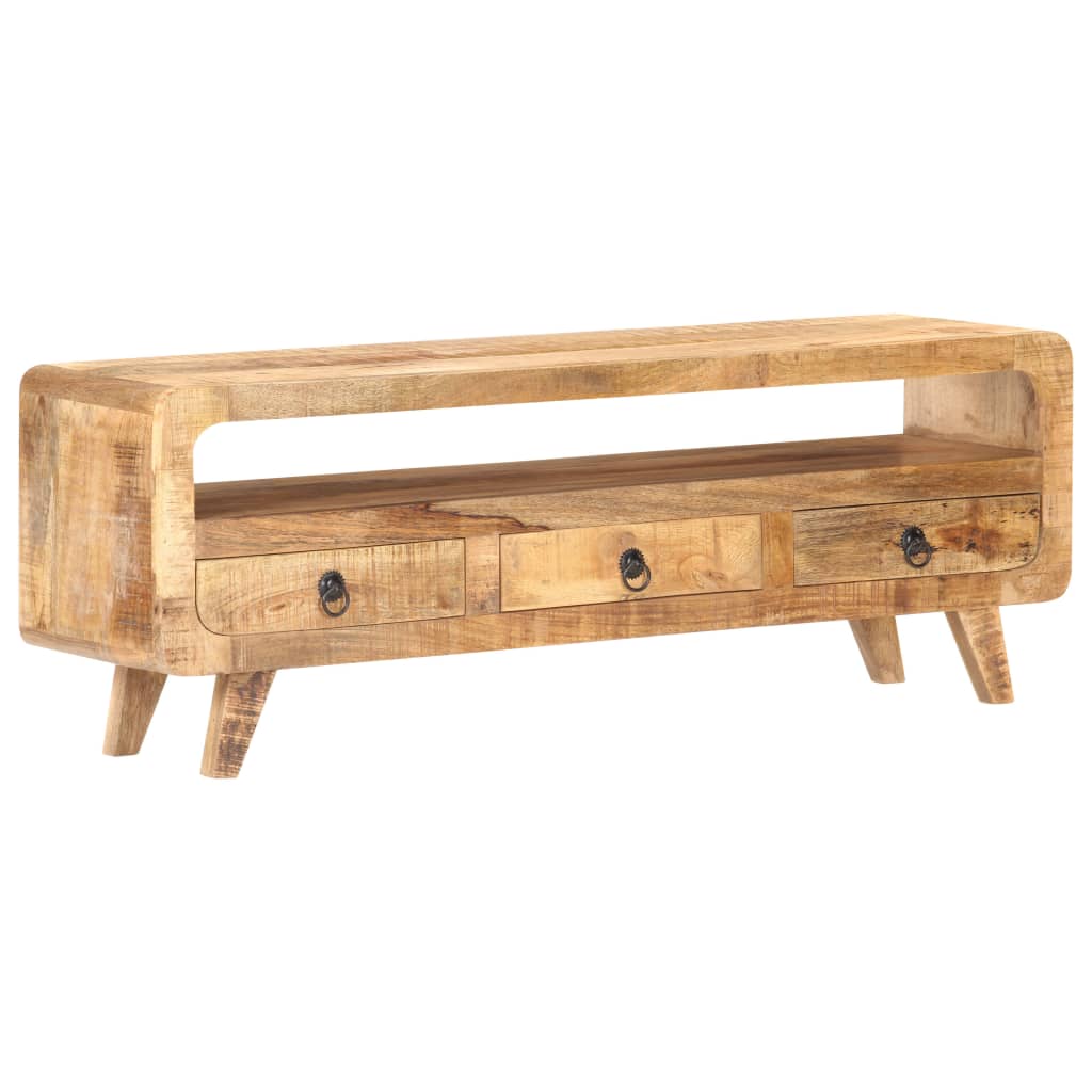 Tv-meubel 117x30x41 cm massief ruw mangohout is nu te koop bij PeponiXL, paradijselijk wonen!