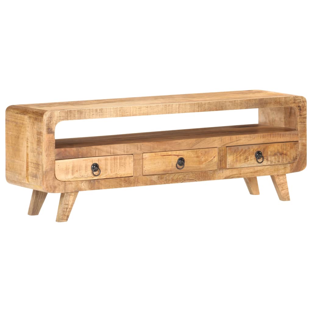 Tv-meubel 117x30x41 cm massief ruw mangohout is nu te koop bij PeponiXL, paradijselijk wonen!