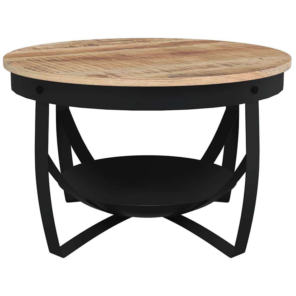 Salontafel Ø 68x43 cm ruw mangohout is nu te koop bij PeponiXL, paradijselijk wonen!