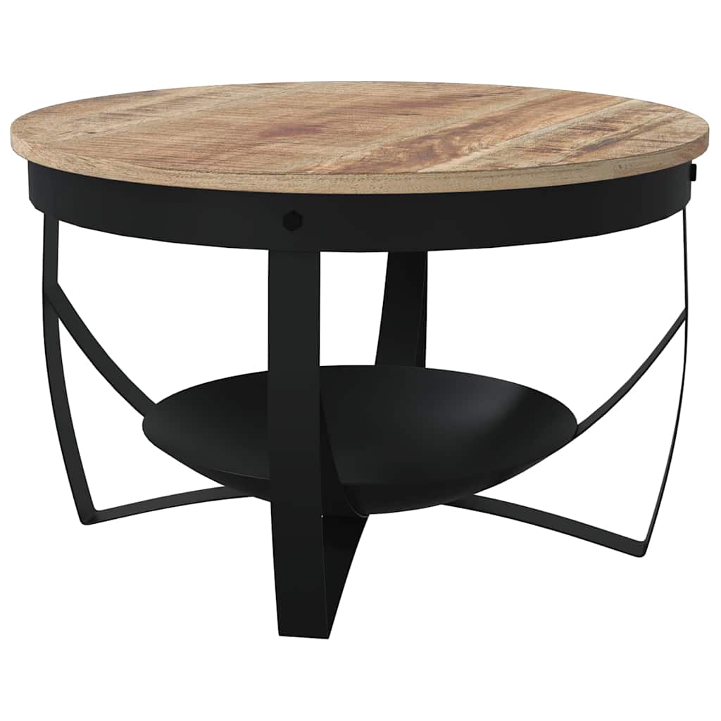 Salontafel Ø 68x43 cm ruw mangohout is nu te koop bij PeponiXL, paradijselijk wonen!