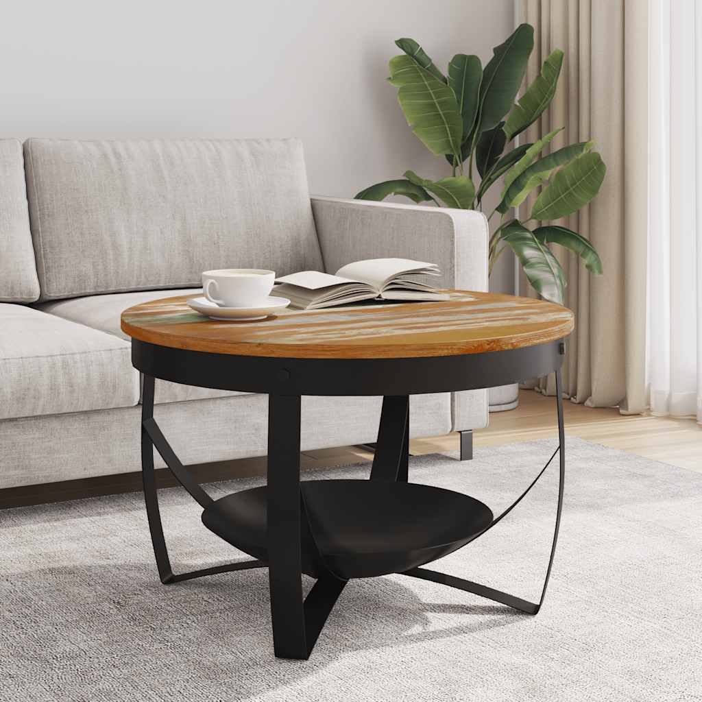 Salontafel Ø 68x43 cm massief gerecycled hout is nu te koop bij PeponiXL, paradijselijk wonen!