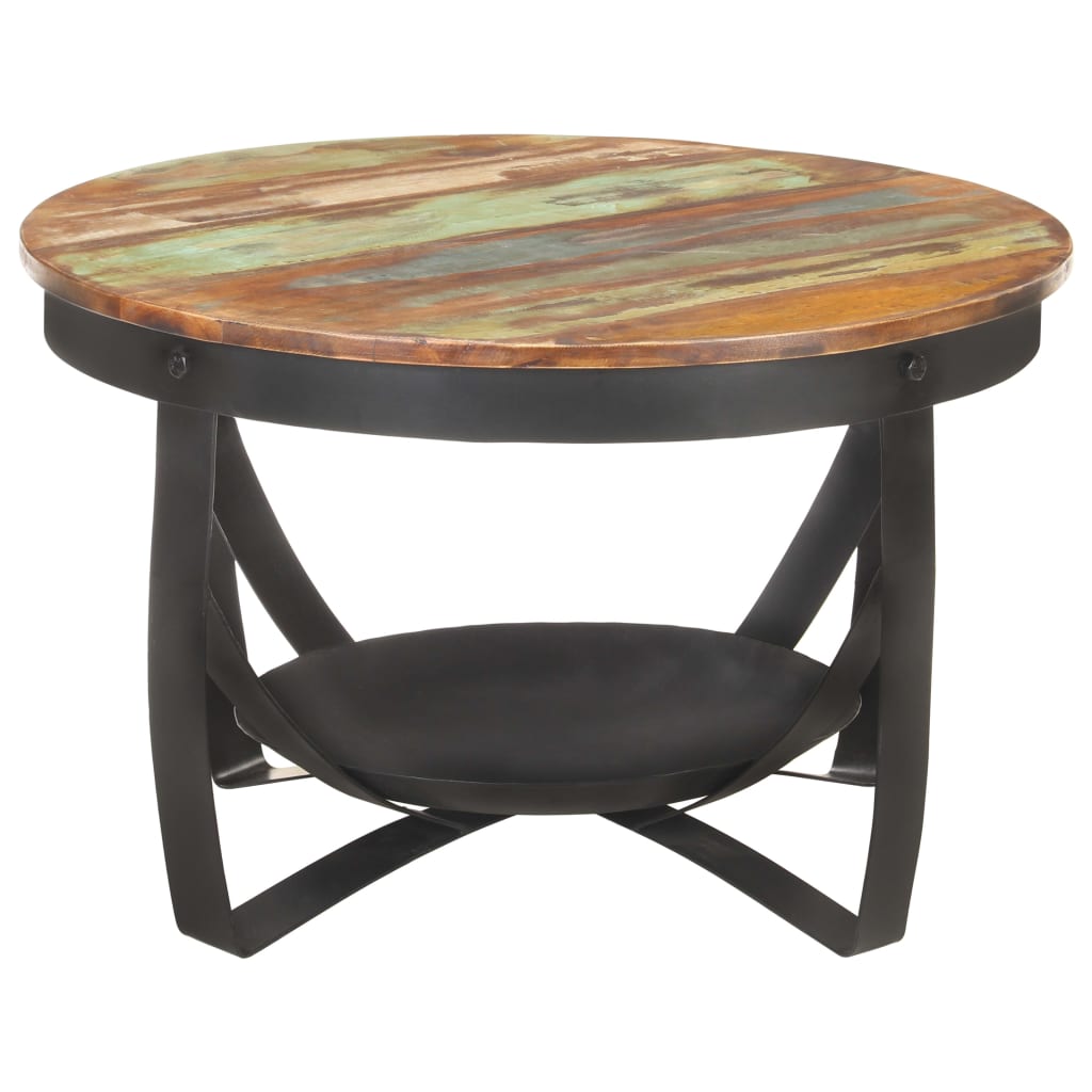 Salontafel Ø 68x43 cm massief gerecycled hout is nu te koop bij PeponiXL, paradijselijk wonen!