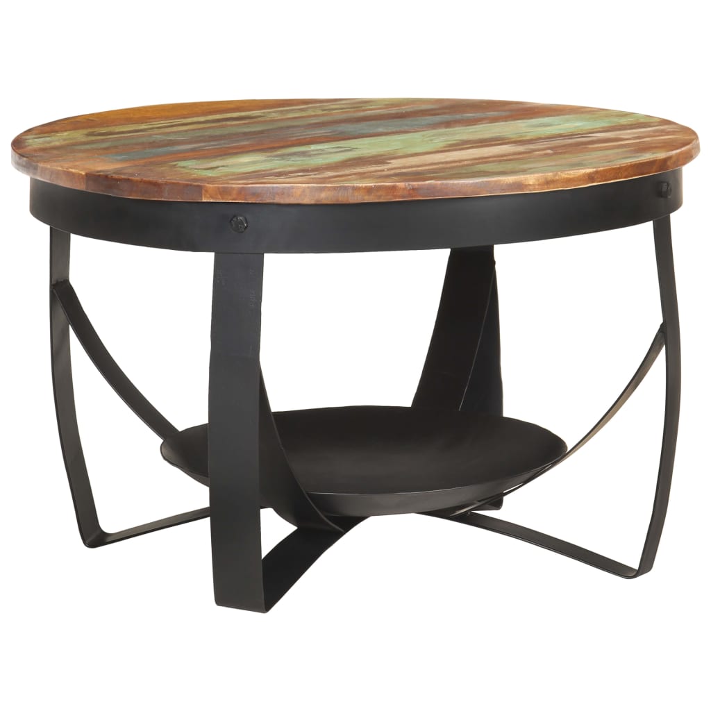 Salontafel Ø 68x43 cm massief gerecycled hout is nu te koop bij PeponiXL, paradijselijk wonen!
