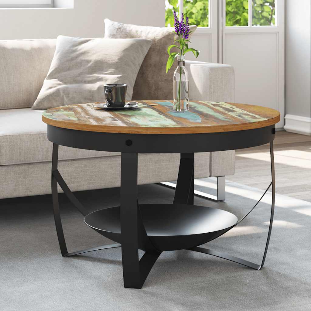 Salontafel Ø 68x43 cm massief gerecycled hout is nu te koop bij PeponiXL, paradijselijk wonen!