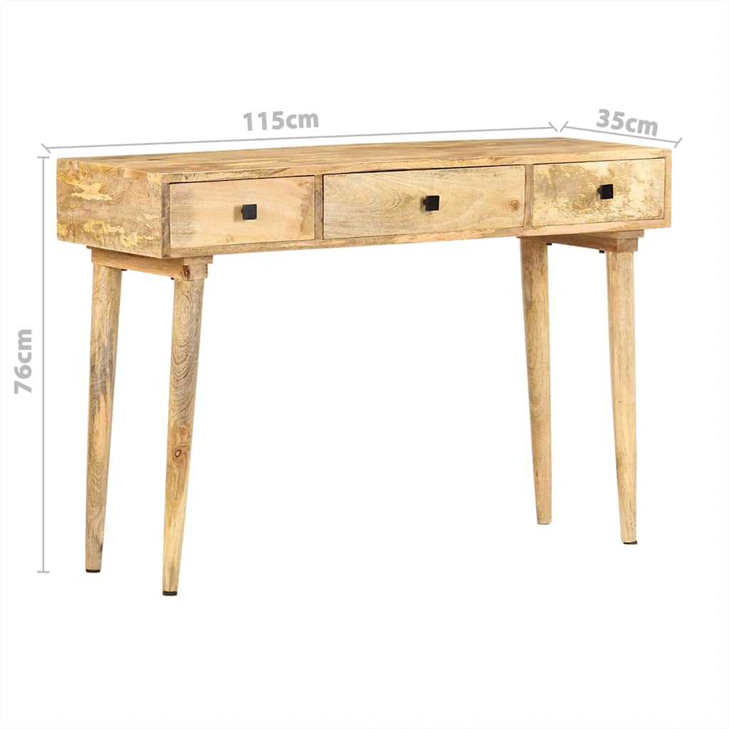 Wandtafel 115x35x76 cm massief mangohout is nu te koop bij PeponiXL, paradijselijk wonen!