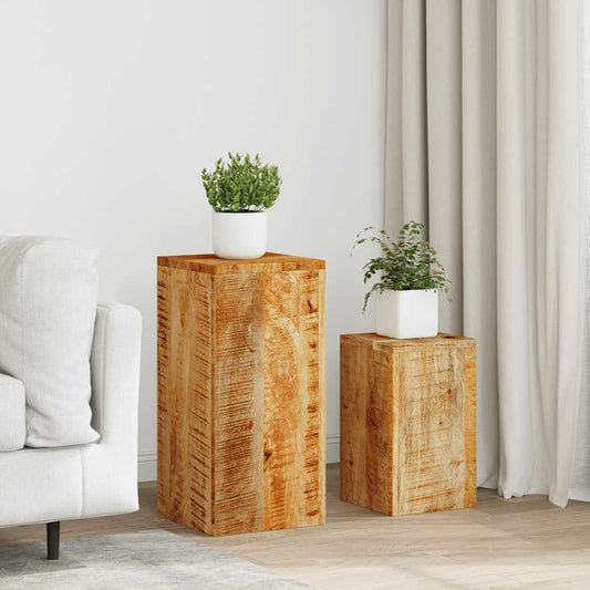 Plantenstandaards 2 st massief mangohout is nu te koop bij PeponiXL, paradijselijk wonen!
