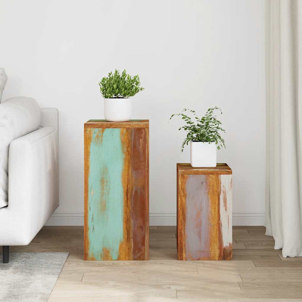 Plantenstandaards 2 st massief hergebruikt hout is nu te koop bij PeponiXL, paradijselijk wonen!