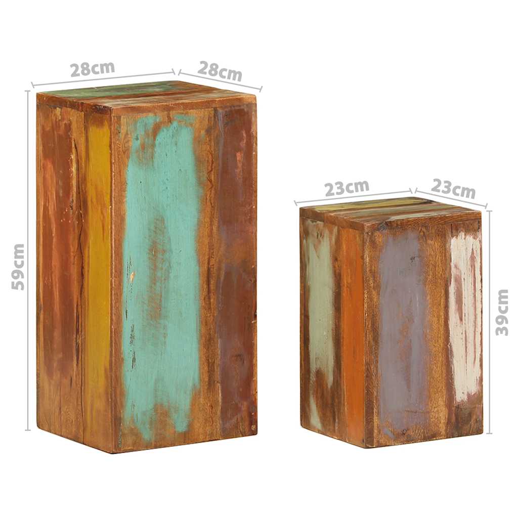 Plantenstandaards 2 st massief hergebruikt hout is nu te koop bij PeponiXL, paradijselijk wonen!