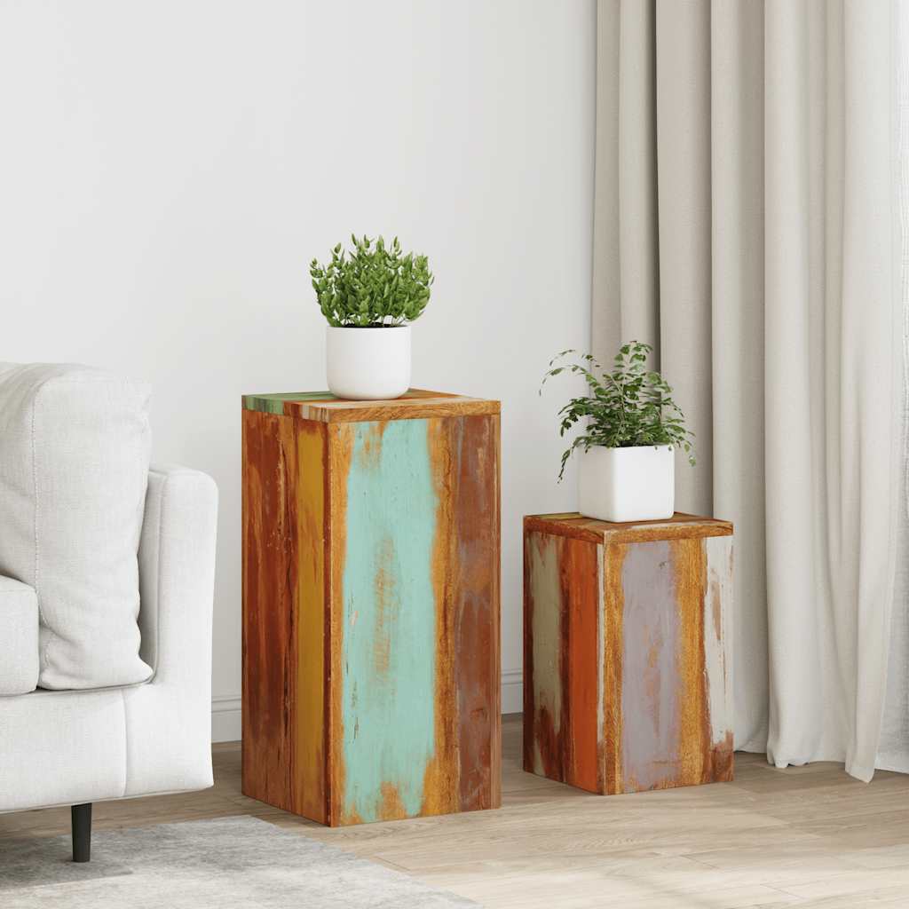 Plantenstandaards 2 st massief hergebruikt hout is nu te koop bij PeponiXL, paradijselijk wonen!