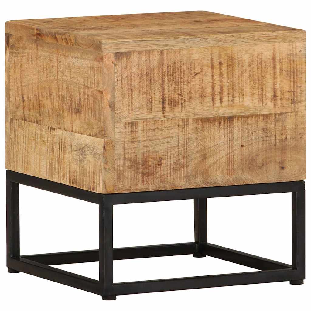 Bijzettafel 30x30x33 cm ruw mangohout is nu te koop bij PeponiXL, paradijselijk wonen!