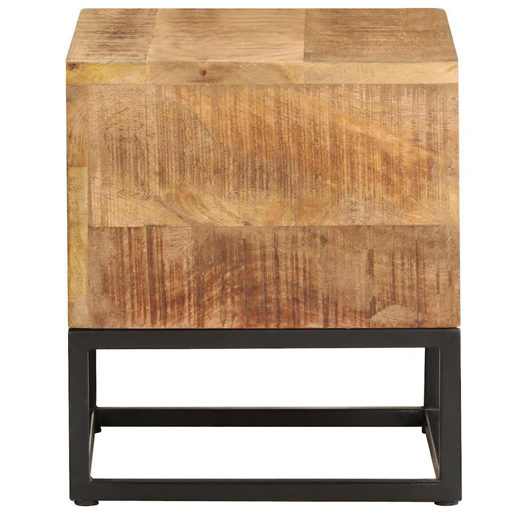 Bijzettafel 30x30x33 cm ruw mangohout is nu te koop bij PeponiXL, paradijselijk wonen!