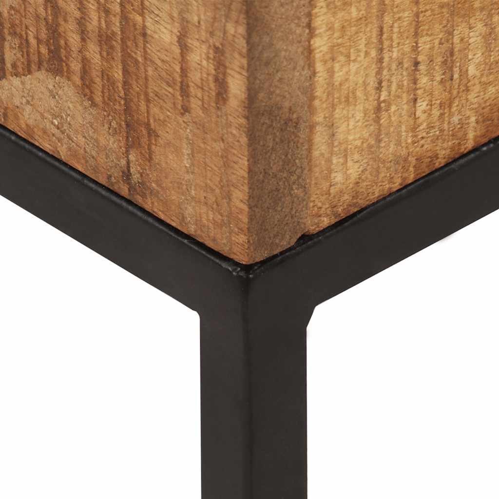 Bijzettafel 30x30x33 cm ruw mangohout is nu te koop bij PeponiXL, paradijselijk wonen!