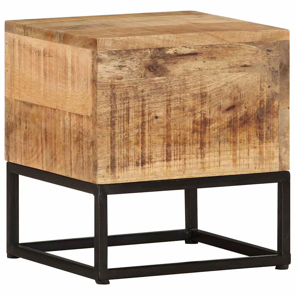 Bijzettafel 30x30x33 cm ruw mangohout is nu te koop bij PeponiXL, paradijselijk wonen!