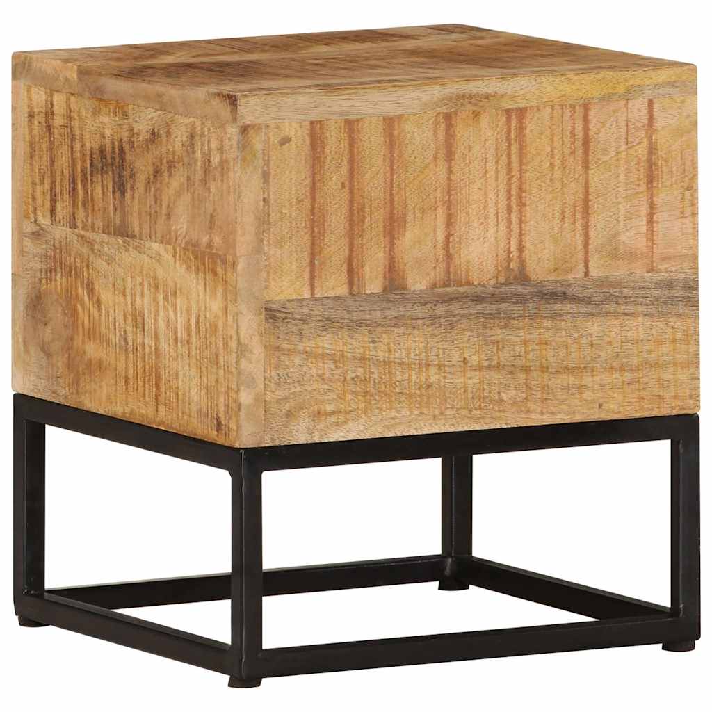Bijzettafel 30x30x33 cm ruw mangohout is nu te koop bij PeponiXL, paradijselijk wonen!