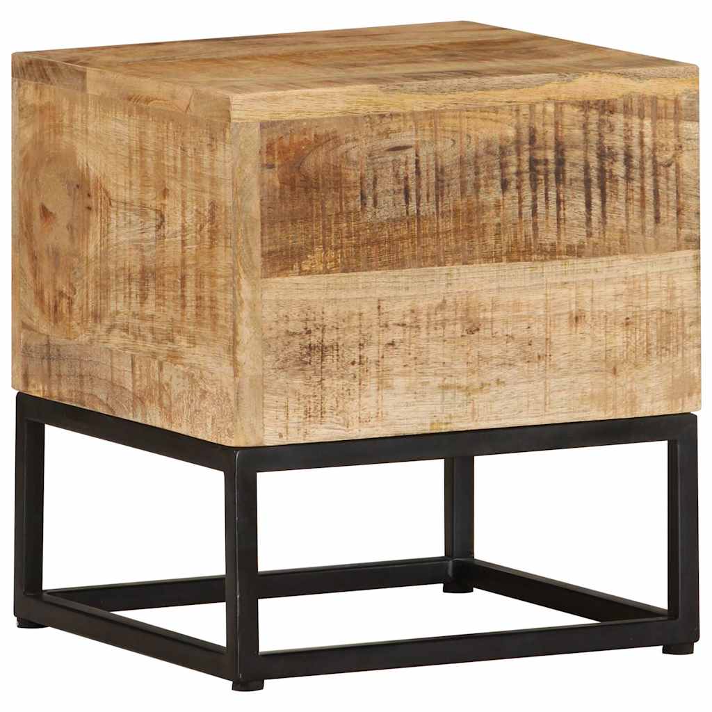 Bijzettafel 30x30x33 cm ruw mangohout is nu te koop bij PeponiXL, paradijselijk wonen!