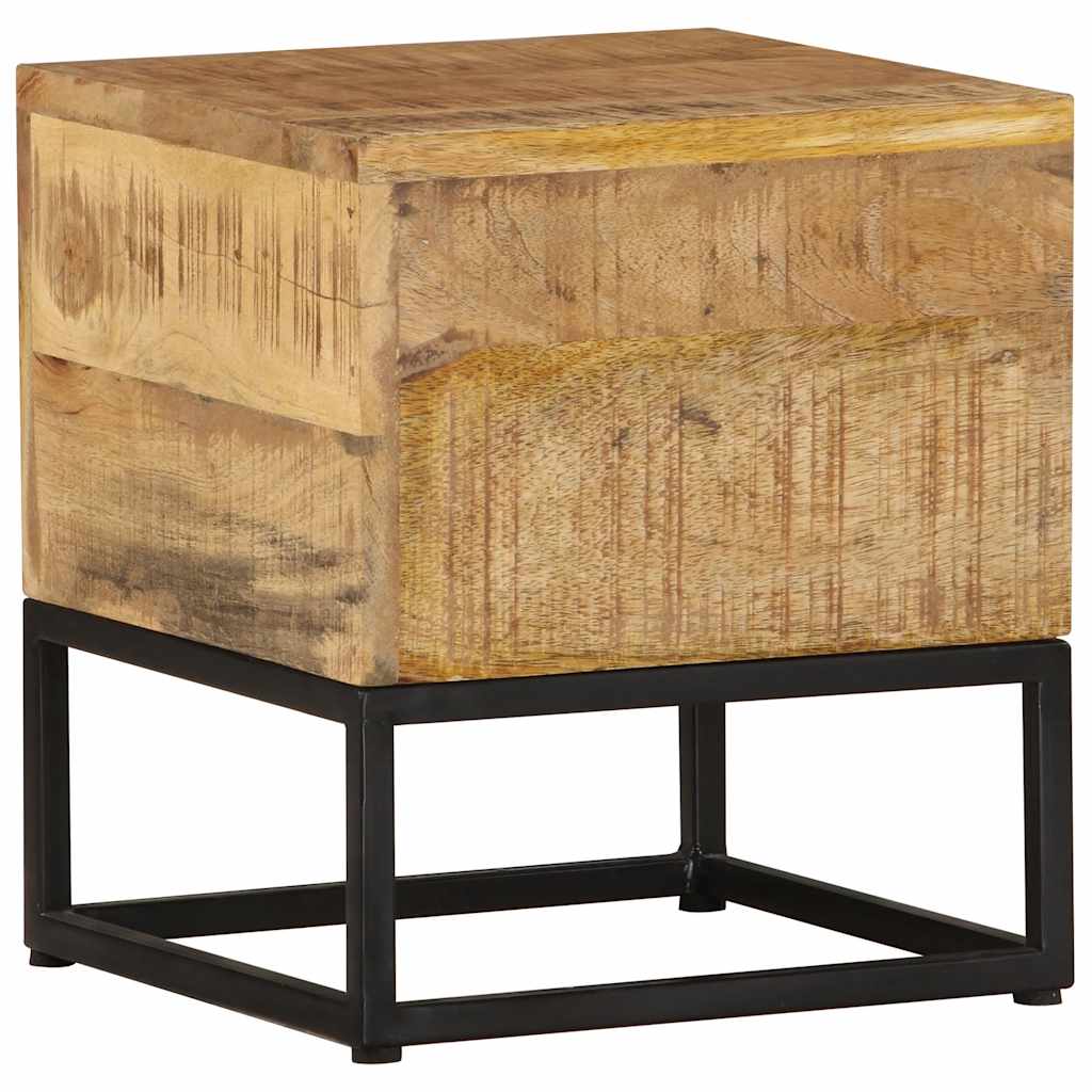 Bijzettafel 30x30x33 cm ruw mangohout is nu te koop bij PeponiXL, paradijselijk wonen!
