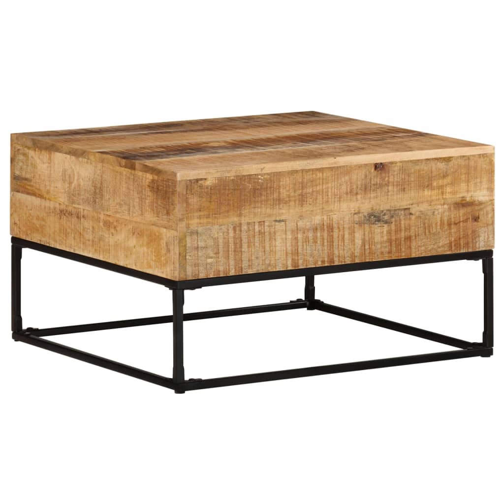 Salontafel 68x68x41 cm ruw mangohout is nu te koop bij PeponiXL, paradijselijk wonen!