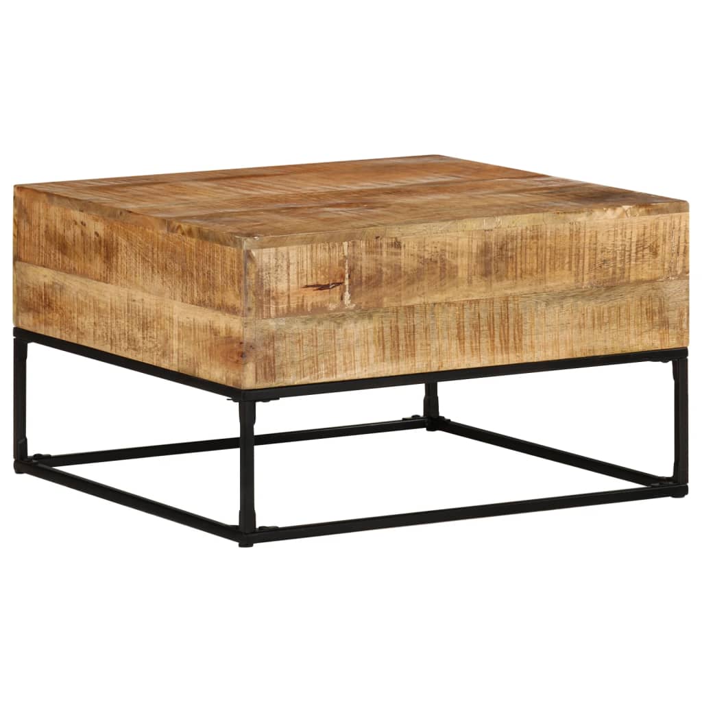 Salontafel 68x68x41 cm ruw mangohout is nu te koop bij PeponiXL, paradijselijk wonen!