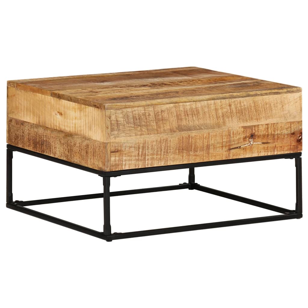Salontafel 68x68x41 cm ruw mangohout is nu te koop bij PeponiXL, paradijselijk wonen!