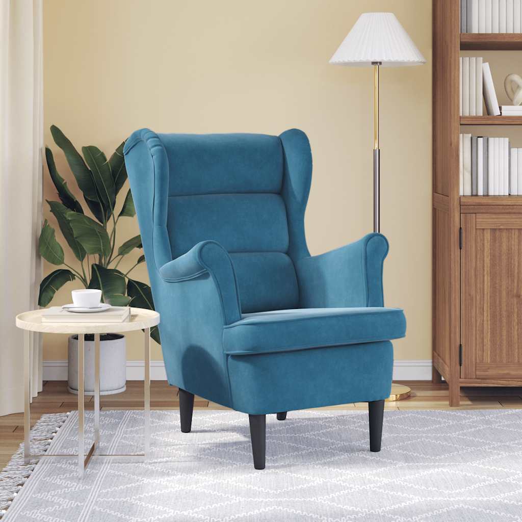 Fauteuil fluweel blauw is nu te koop bij PeponiXL, paradijselijk wonen!