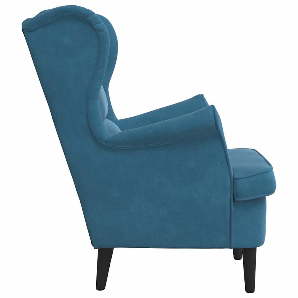 Fauteuil fluweel blauw is nu te koop bij PeponiXL, paradijselijk wonen!
