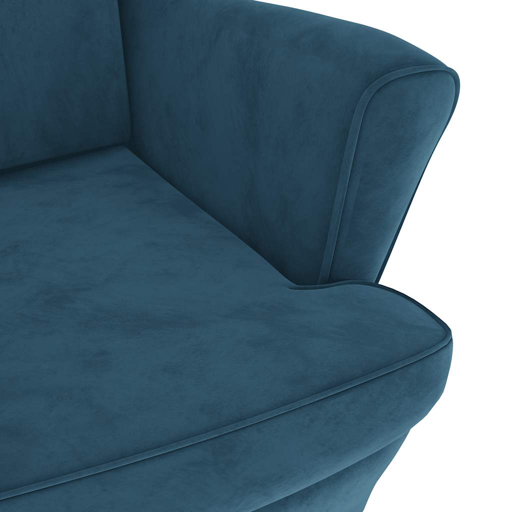 Fauteuil fluweel blauw is nu te koop bij PeponiXL, paradijselijk wonen!