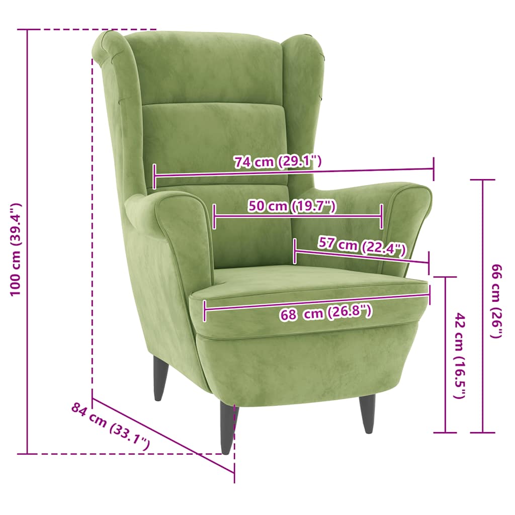 Fauteuil fluweel lichtgroen is nu te koop bij PeponiXL, paradijselijk wonen!