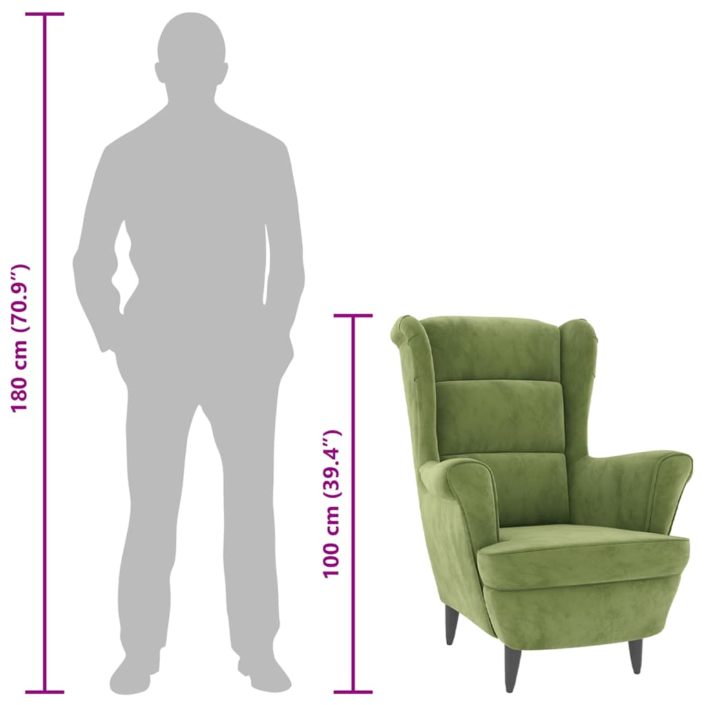 Fauteuil fluweel lichtgroen is nu te koop bij PeponiXL, paradijselijk wonen!