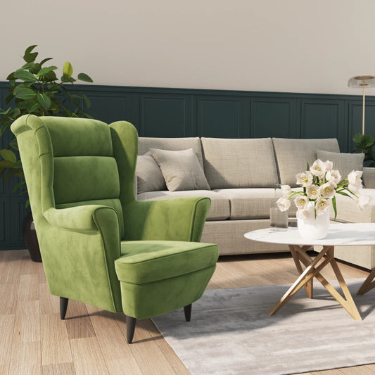 Fauteuil fluweel lichtgroen is nu te koop bij PeponiXL, paradijselijk wonen!