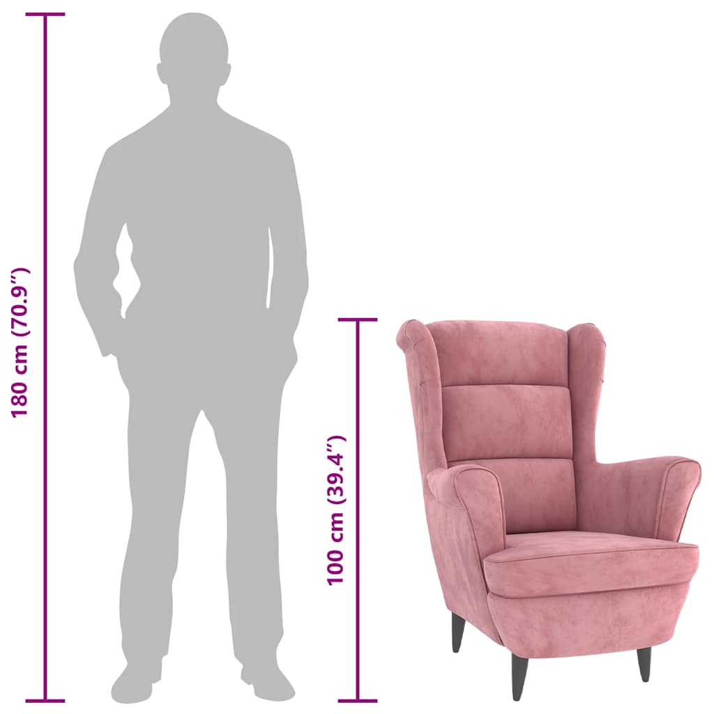 Fauteuil fluweel roze is nu te koop bij PeponiXL, paradijselijk wonen!