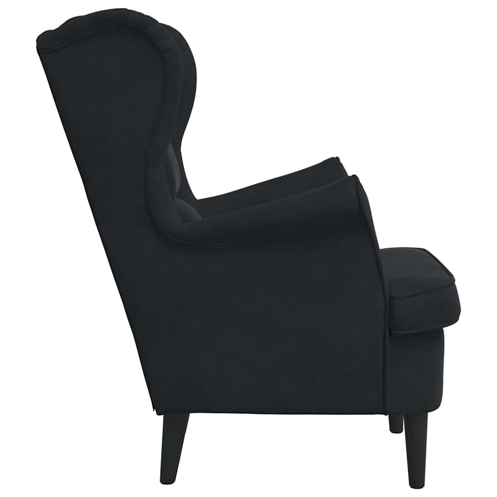 Fauteuil fluweel zwart is nu te koop bij PeponiXL, paradijselijk wonen!