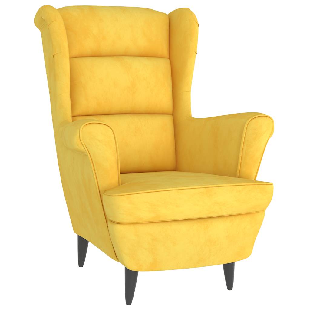 Fauteuil fluweel mosterdgeel is nu te koop bij PeponiXL, paradijselijk wonen!