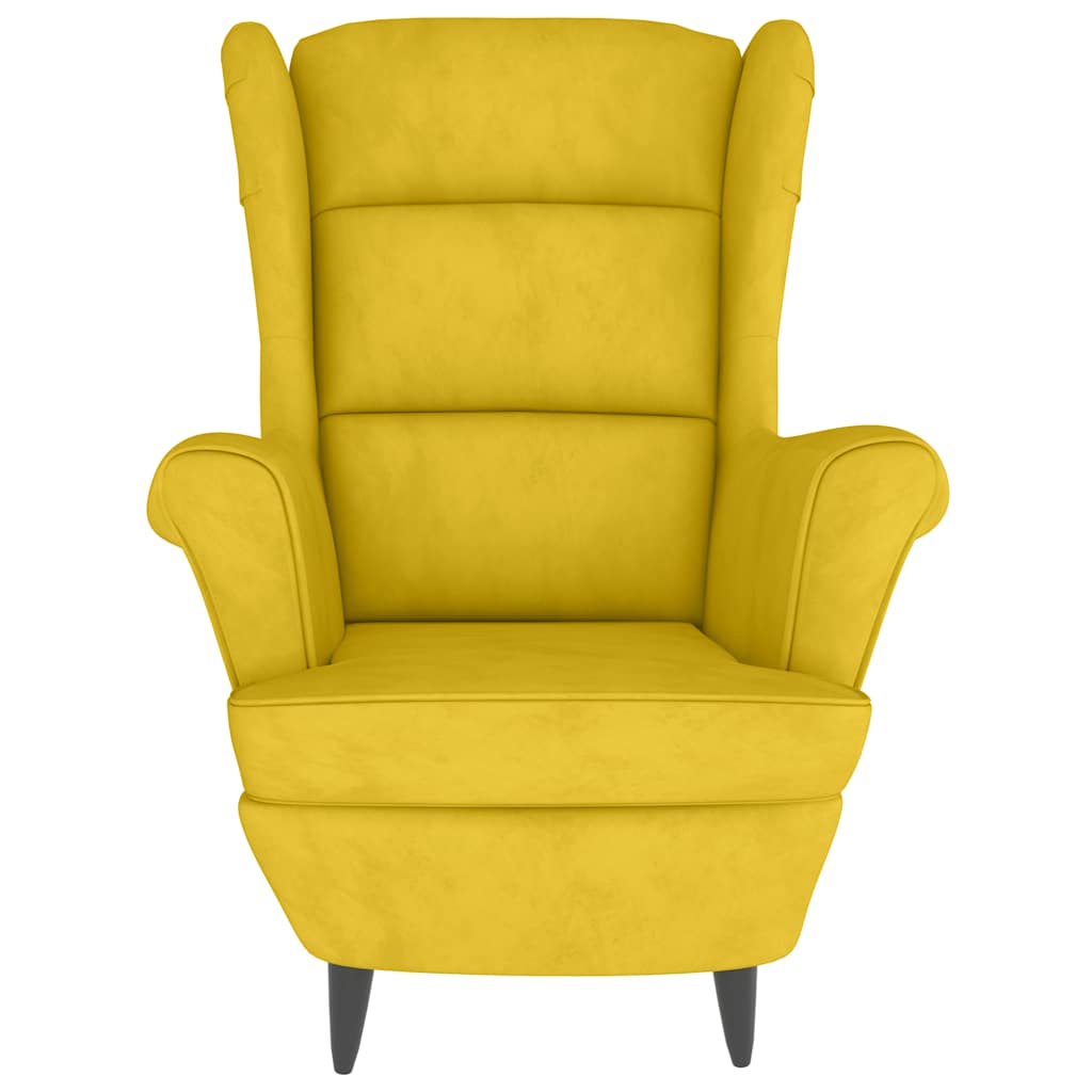 Fauteuil fluweel mosterdgeel is nu te koop bij PeponiXL, paradijselijk wonen!