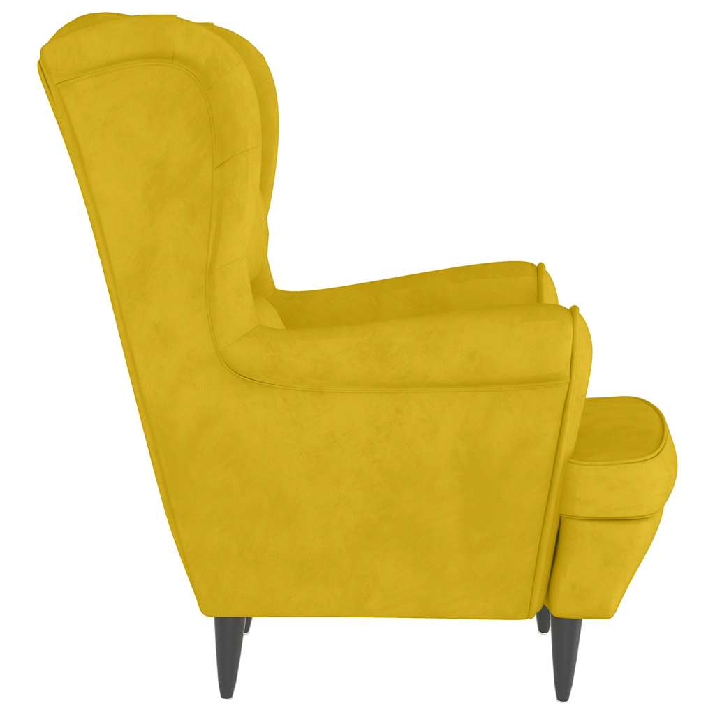 Fauteuil fluweel mosterdgeel is nu te koop bij PeponiXL, paradijselijk wonen!