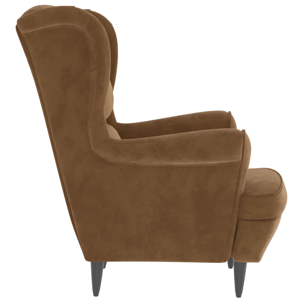 Fauteuil fluweel bruin is nu te koop bij PeponiXL, paradijselijk wonen!