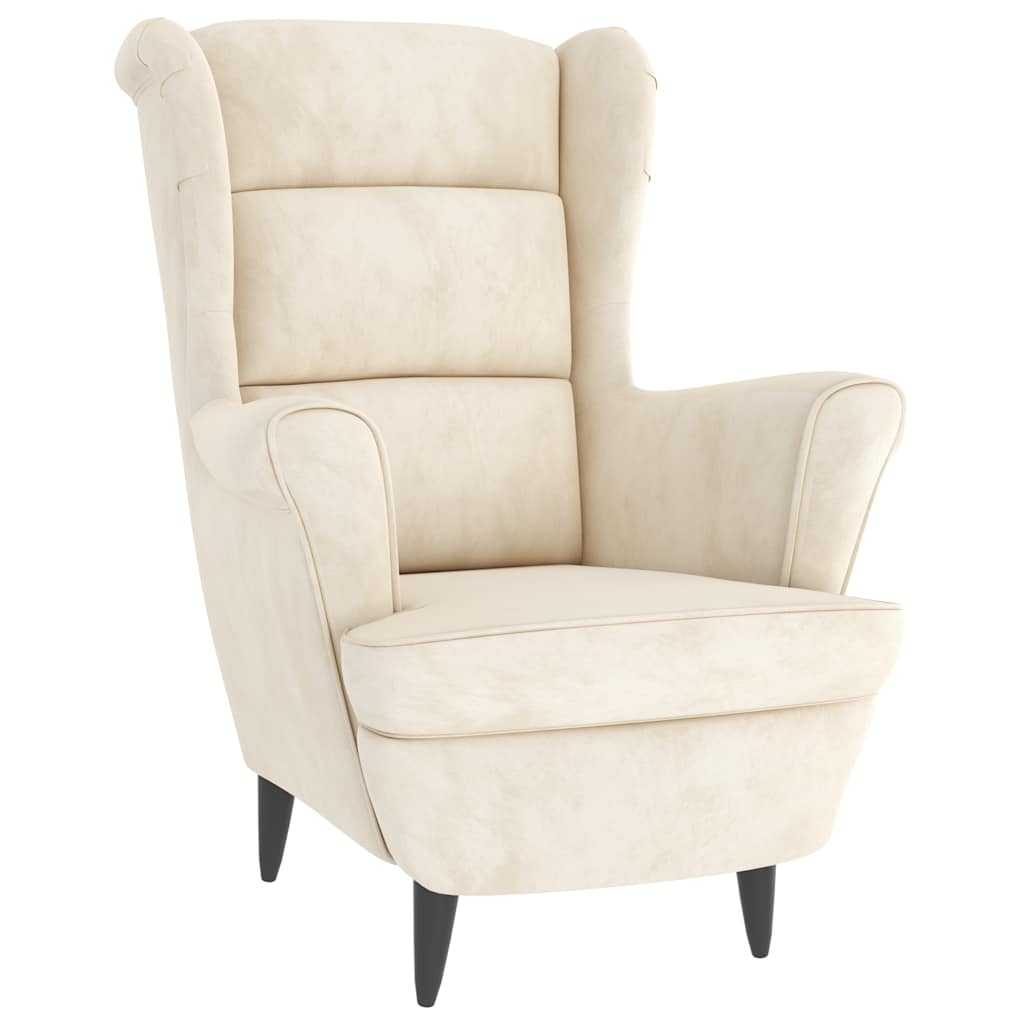 Fauteuil fluweel crèmewit is nu te koop bij PeponiXL, paradijselijk wonen!