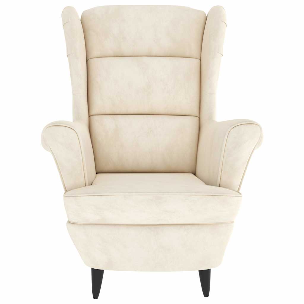 Fauteuil fluweel crèmewit is nu te koop bij PeponiXL, paradijselijk wonen!