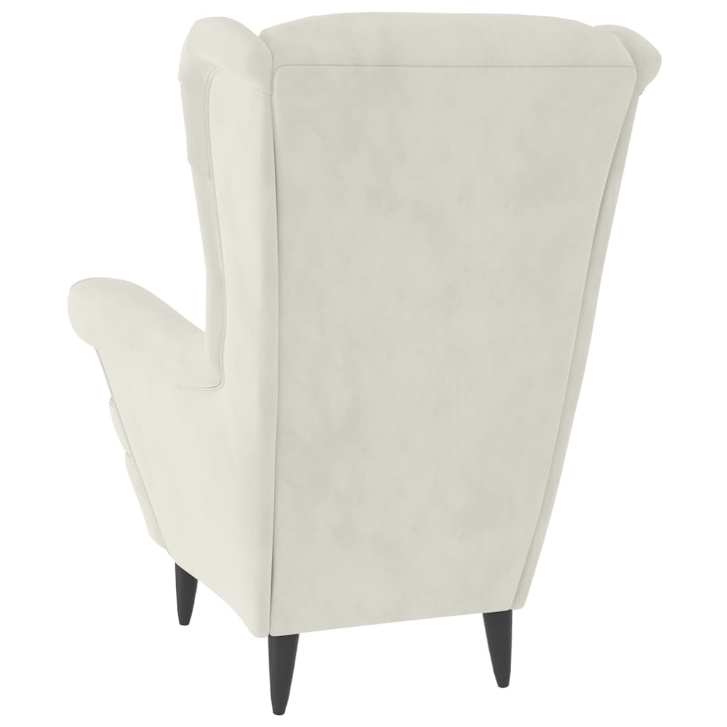 Fauteuil fluweel crèmewit is nu te koop bij PeponiXL, paradijselijk wonen!