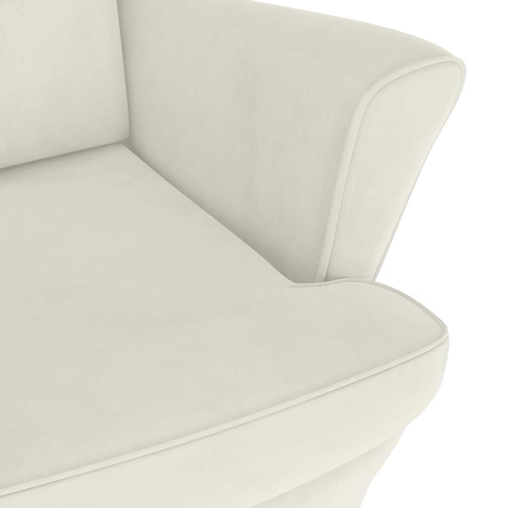 Fauteuil fluweel crèmewit is nu te koop bij PeponiXL, paradijselijk wonen!