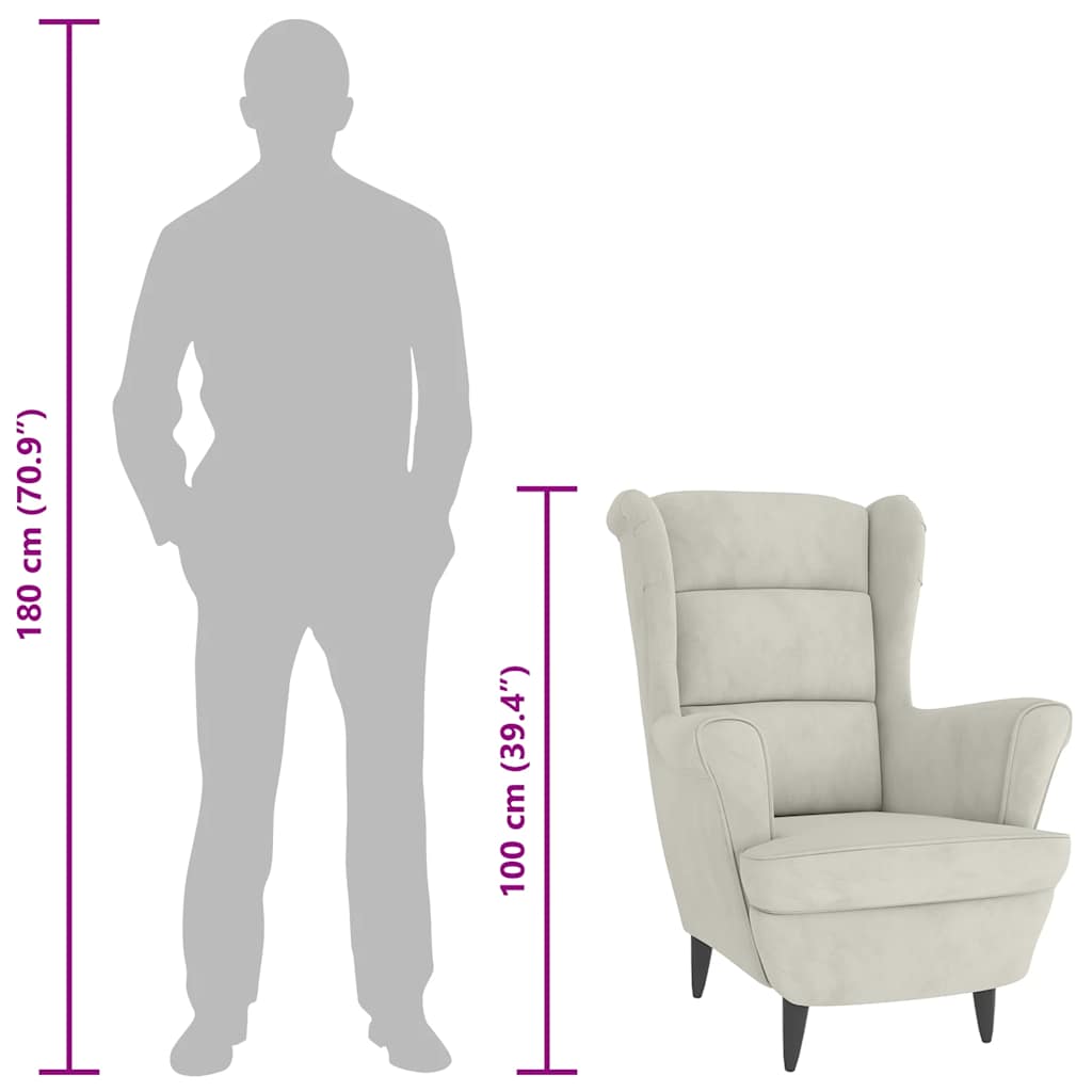 Fauteuil fluweel crèmewit is nu te koop bij PeponiXL, paradijselijk wonen!