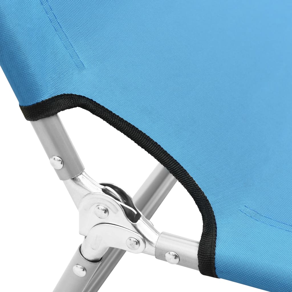 Ligbed inklapbaar staal en stof turquoiseblauw is nu te koop bij PeponiXL, paradijselijk wonen!